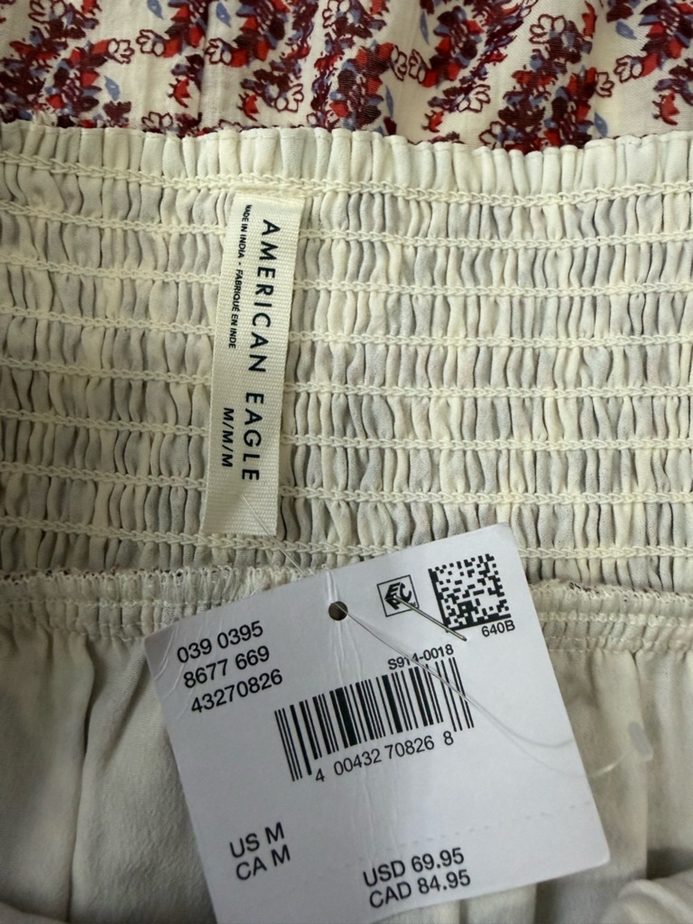 American Eagle V-Neck Side Tie Midi Floral Dress Medium - Picture 8 of 10